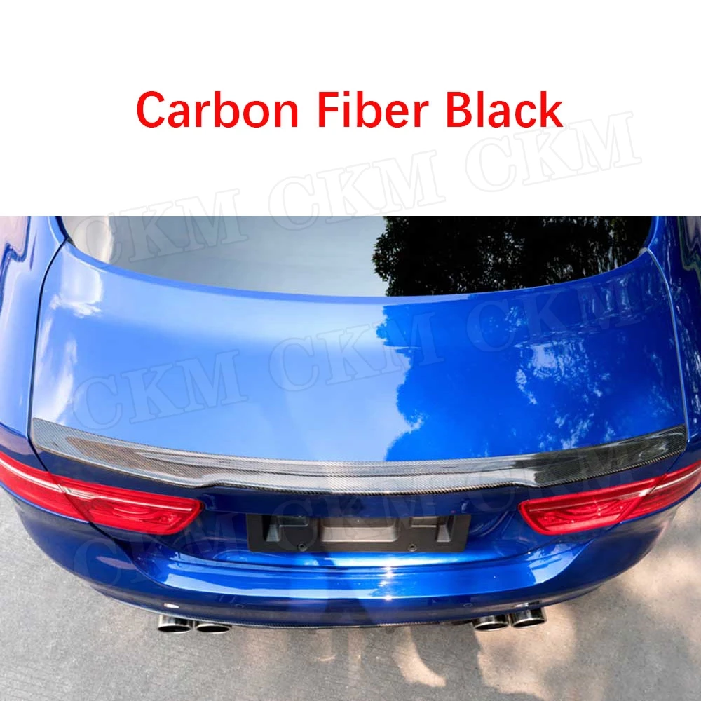 

CKMUUER For XE Rear Spoiler Boot Lip Wing For Jaguar Sedan 4-Door 2015-2018 Gloss Black Trunk Trim Sticker Spoiler Car Body Kits