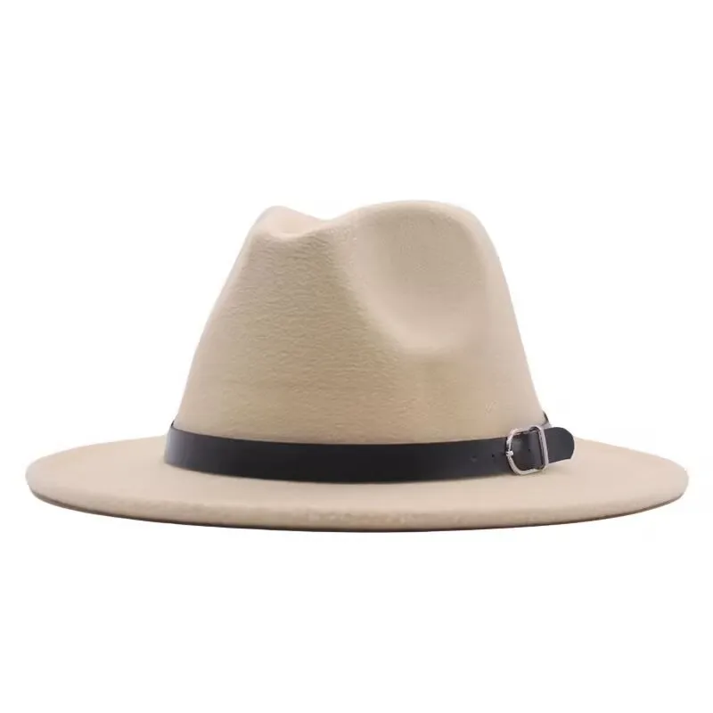 1 Stück Modische Herren-Fedora Damen-Mode-Jazzhut Sommer Frühling Schwarze Wollmischung Mütze Outdoor Freizeithut – Detail 7