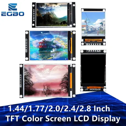 1.44/1.77/2.0/2.4/2.8 Inch TFT Color Screen LCD Display Module Drive ST7735 ILI9225 ILI9341 Interface SPI 128*128 240*320