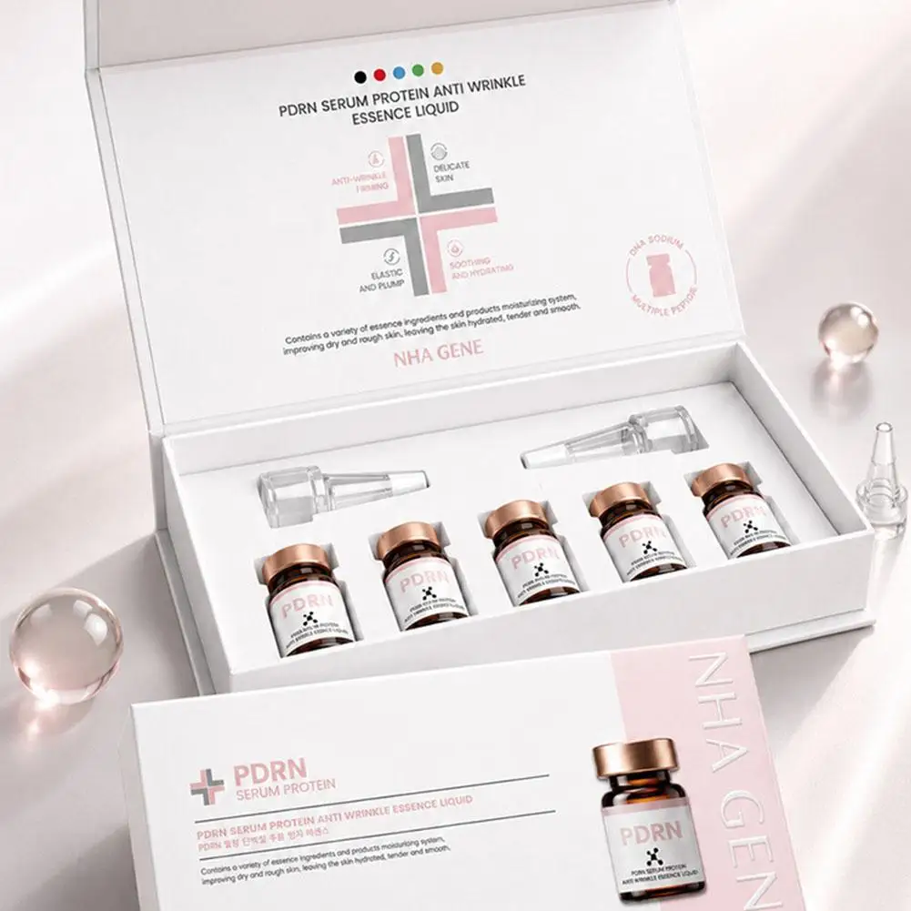 NHA GENE PDRN Serum Protein Anti Wrinkle Essence Liquid 5x3g - Deep Hydrating Firming for All Skin Types & Youthful Radiance.