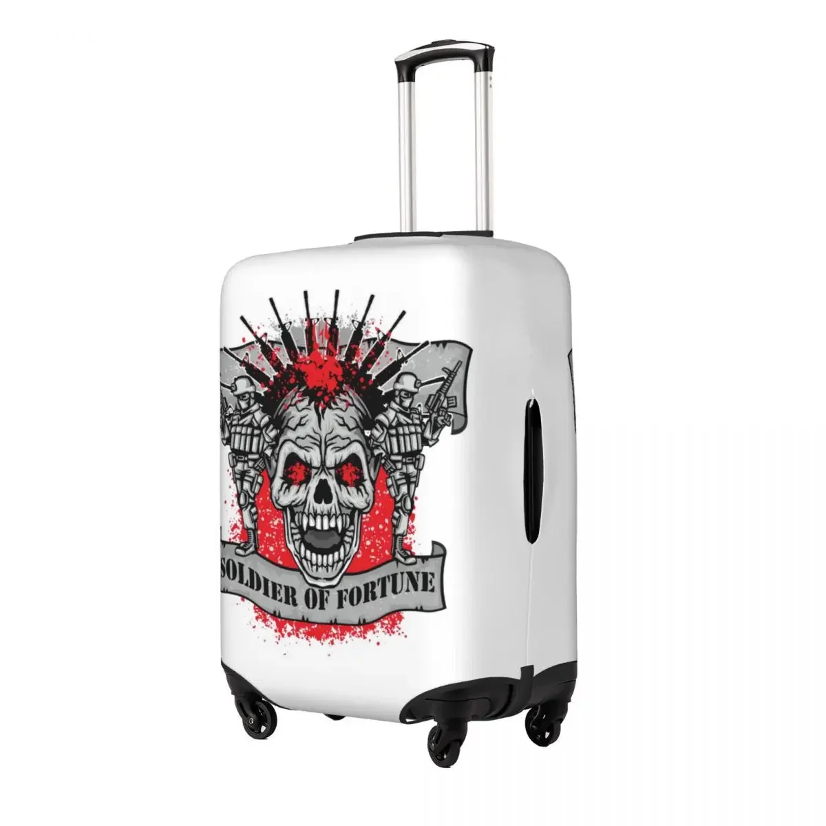 Aggressive Emblem With Skull Print Luggage Protective Dust Covers Elastic Waterproof 18-32inch Suitcase Cover Travel Accessories