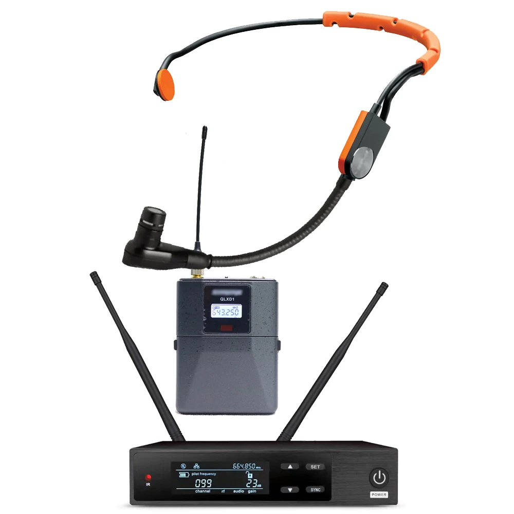 Axint QLXD14 with SM35 Headset Wireless Microphone System Cardioid Beta98 Capsule Core QLXD1 BodyPack QLXD4 Receiver