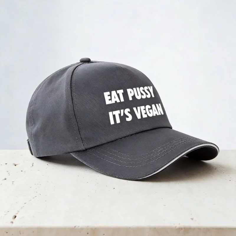 eat pussy its vegan Baseball Cap Fashion Casual pop Adjustable women visor hat Eat Pussy It's Vegan Feminist hats