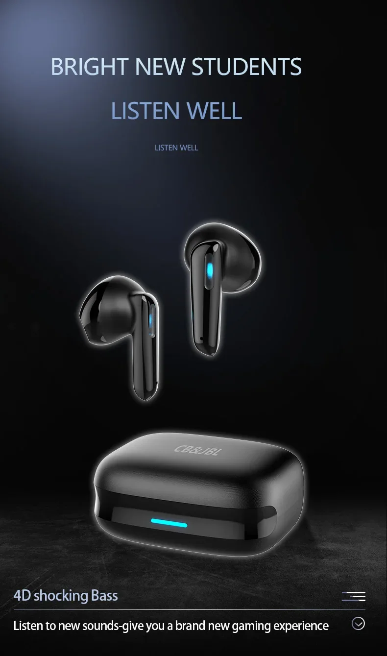 For CB&JBL Z28 Wireless Earphone Noise Cancelling Headphone HiFI Stereo Game With Mic TWS In Ear Earbuds Waterproof Headset