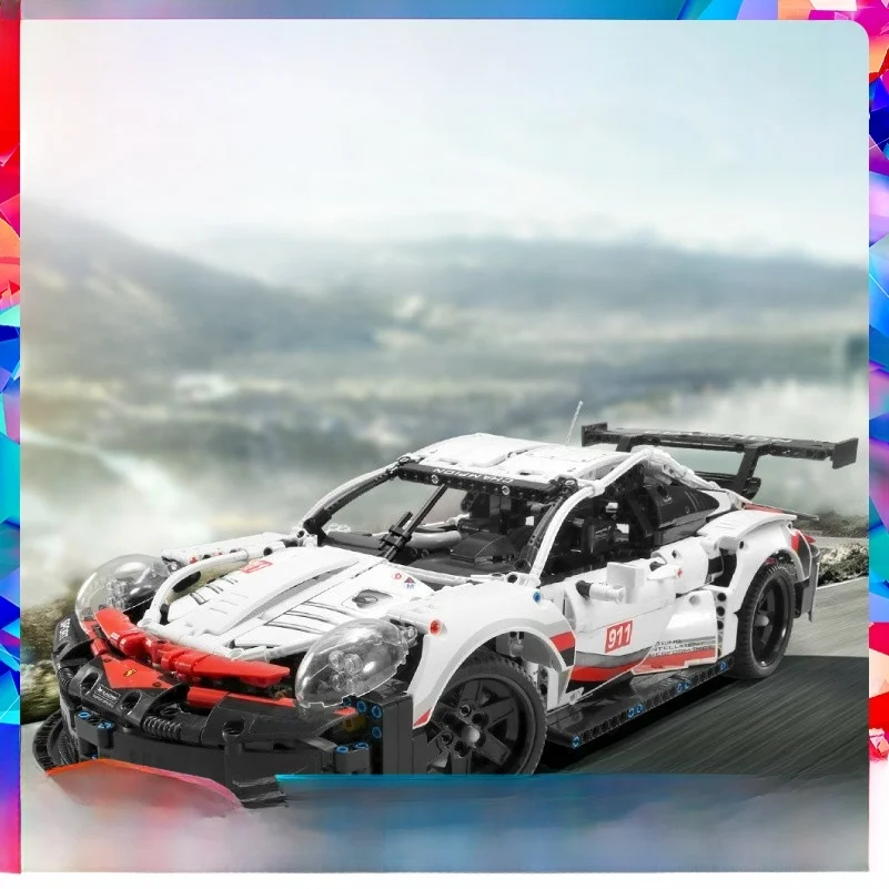 

Высокотехнологичный механический конструктор Advanced Difficul Tech 9 RSR Race Car 42096, игрушка для мальчиков, подарок, высокоточный АБС-пластик