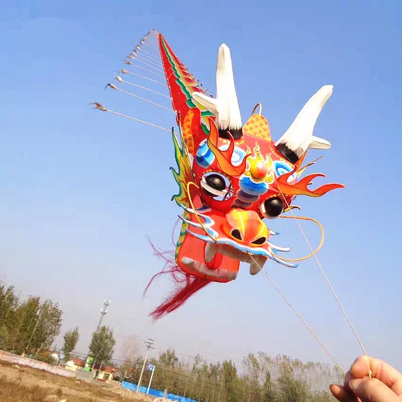 Frete grátis dragão pipa voando pipas chinesas brinquedos tradicional kite dragão kite jogo ao ar livre adultos profissional fábrica de pipas