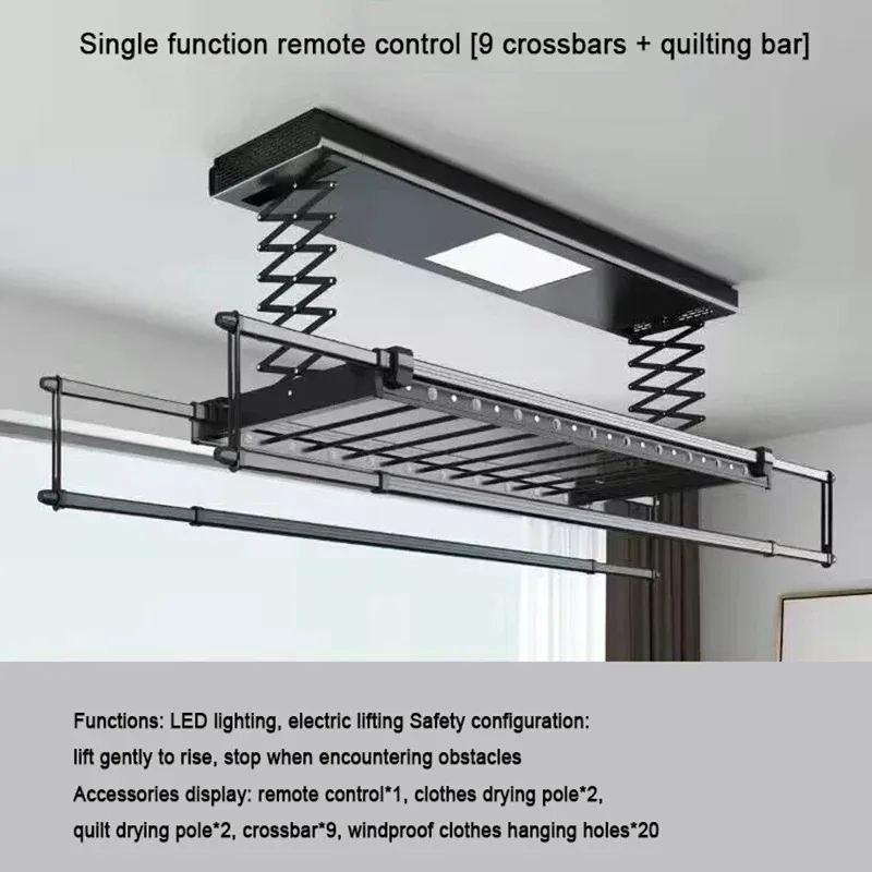 Telescopic Clothes Dryer Electric Clothes Hanger Remote Control Lifting Household Clothes Dryer Balcony Four Pole