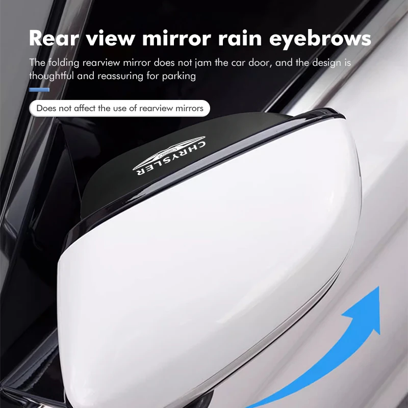 2pcs Car Rear Side Mirror Rain Board Eyebrow Guard Sun Visor For Chrysler PT Cruiser Grand Voyager Pacifica Sebring MK3 200