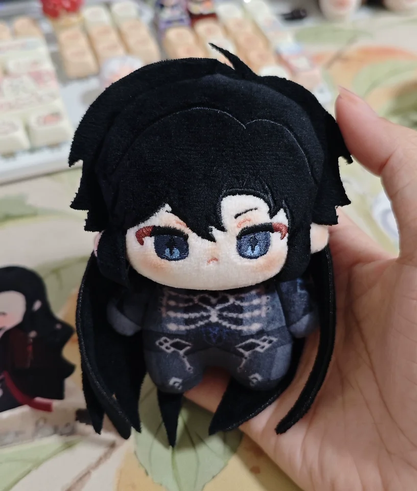 10cm Genshin Impact II Capitano Plushie Dolls Removeable Mask Anime Cosplay Plush Doll Toys Pendants Keychain Birthday Xmas Gift - view 6