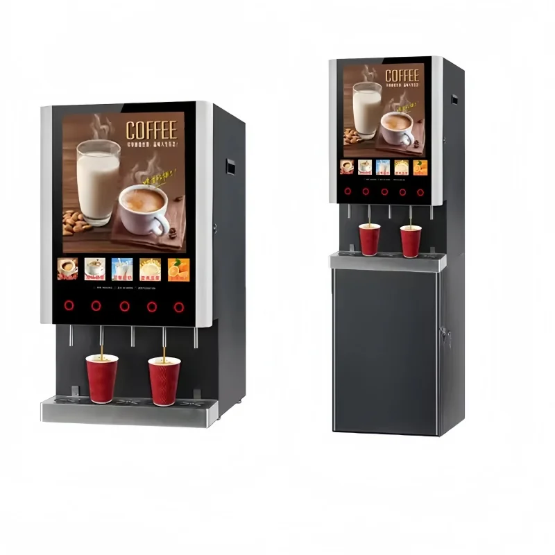 

Instant Coffee Maker Vending Machine Commercial Smart Automatic Economical Milk Tea Desktop 5 Hot Flavors