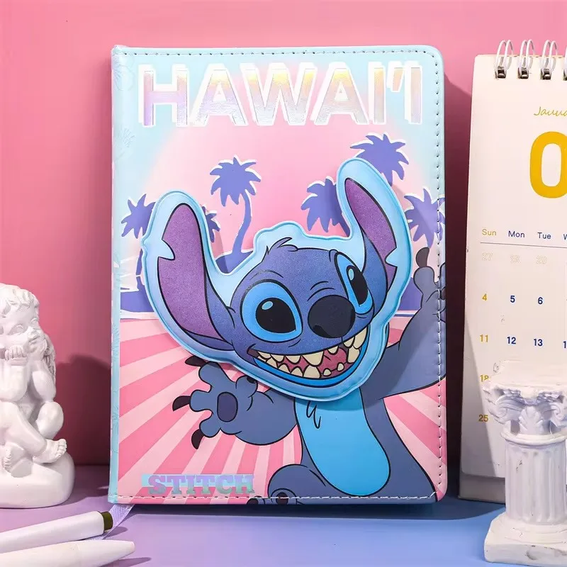 Animation Disney Lilo and Stitch A5 Notebook High-Value Color Page Student Notepad Portable Stress Relief Gift Christmas Gift