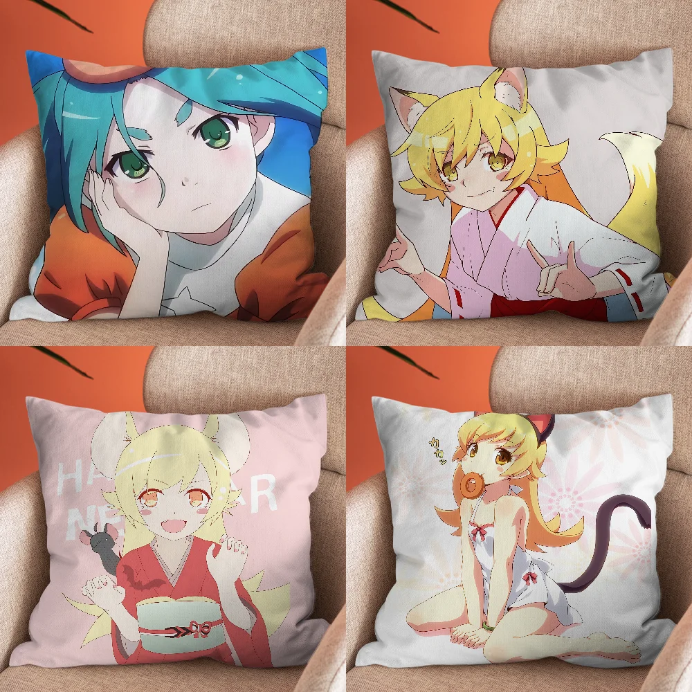 

Monogatari Series Pillow Case Soft Cushion Cases for Farmhouse Sofa Decor Home Decorations and Protector Pillow Case