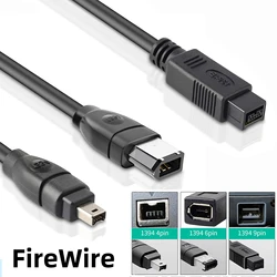 IEEE 1394 4 Pin 6 Pin 9 Pin Firewire Cable Firewire 400/800 iLink DV Cable for Computer Laptop to Industrial Camera Camcorder