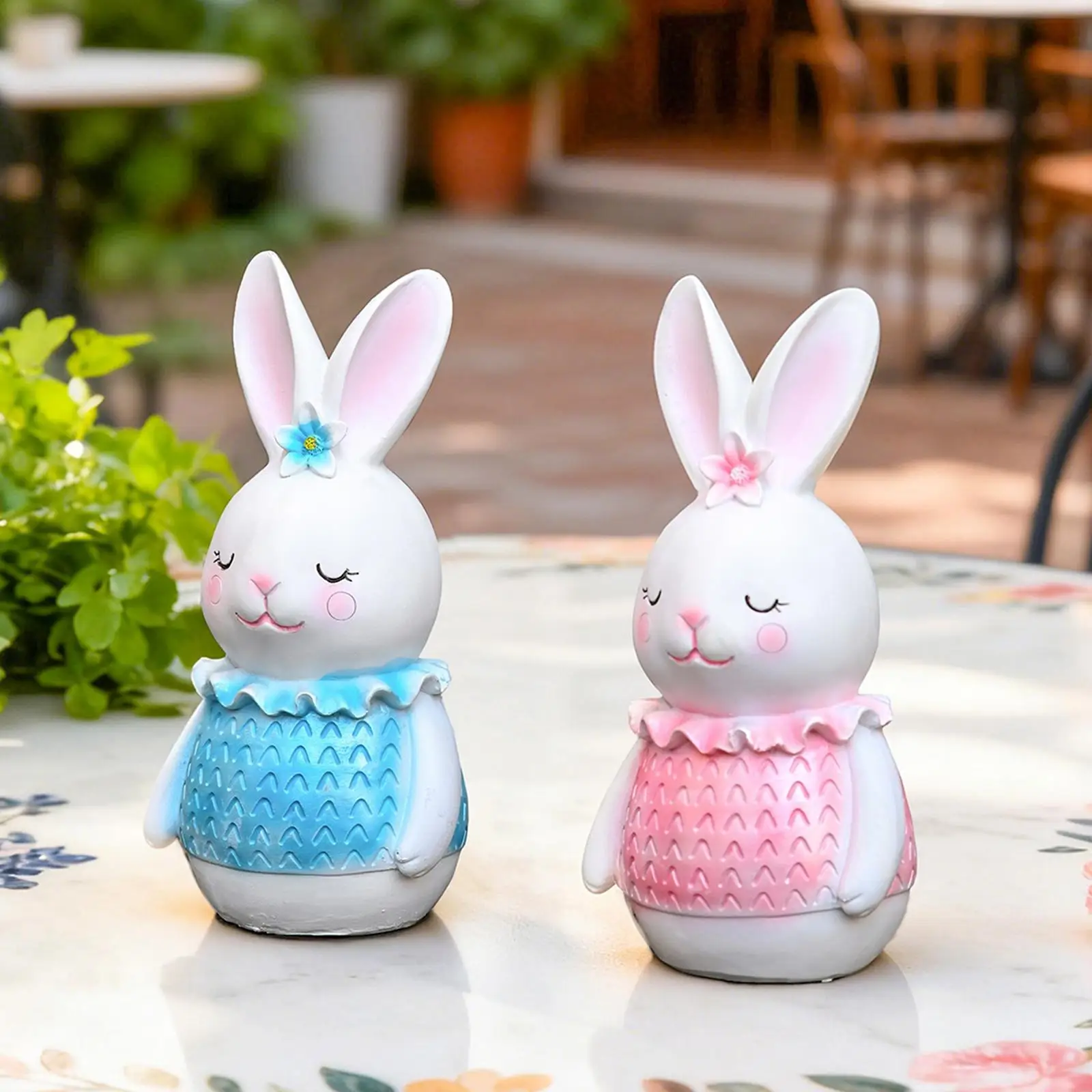 Rabbit Statue Easter Table Decoration Housewarming Gift Minimalist Collectible Adorable Resin Rabbit Figurine for Indoor Desk