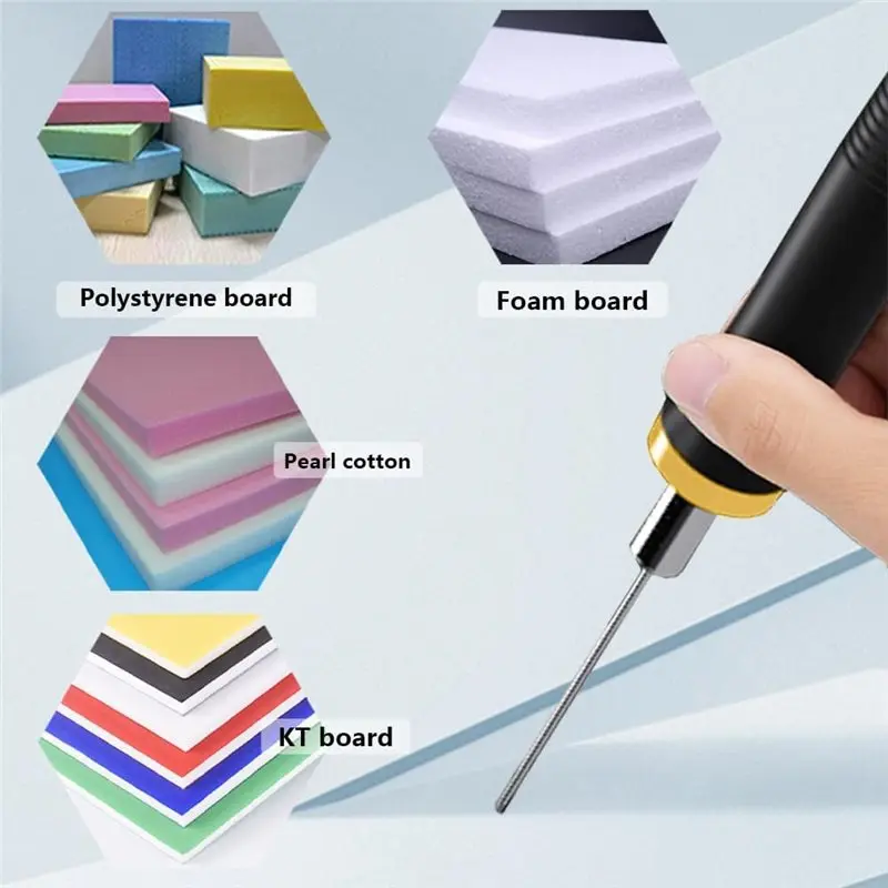 【TODAY-ONLY!】Styrofoam Cutting Pen Tool Hot Wire Foam Cutter 2 Needle Higher Temperature Heat-Insulated Handle Electric US Plug