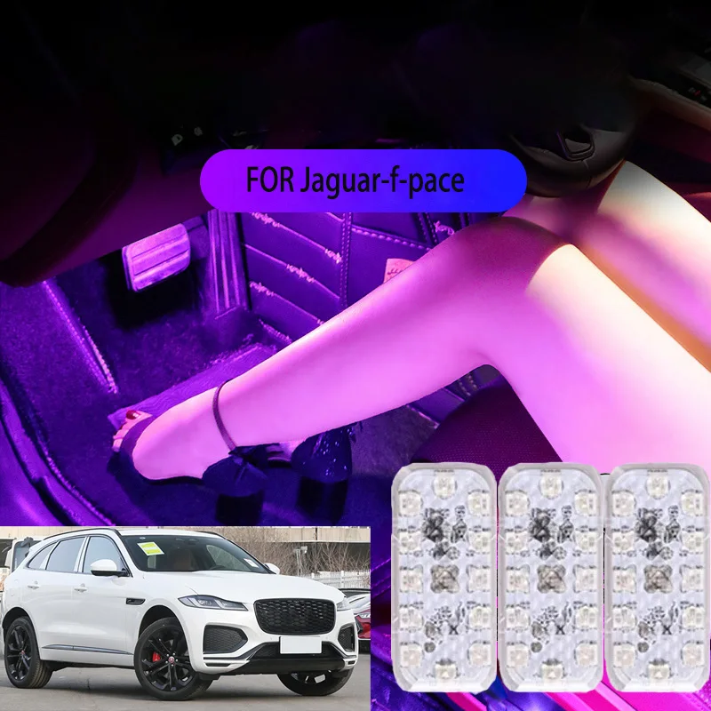 

FOR Jaguar f-pace LED Car Interior Ambient Foot Light Atmosphere Decorative Lamps Party decoration lights Neon strips