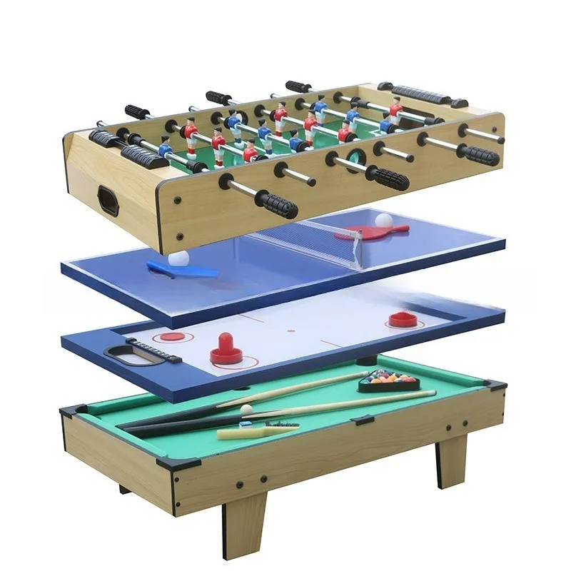 Multifunctional 4-in-1 game table, football, billiards, Ice Hockey, table tennis, children's table