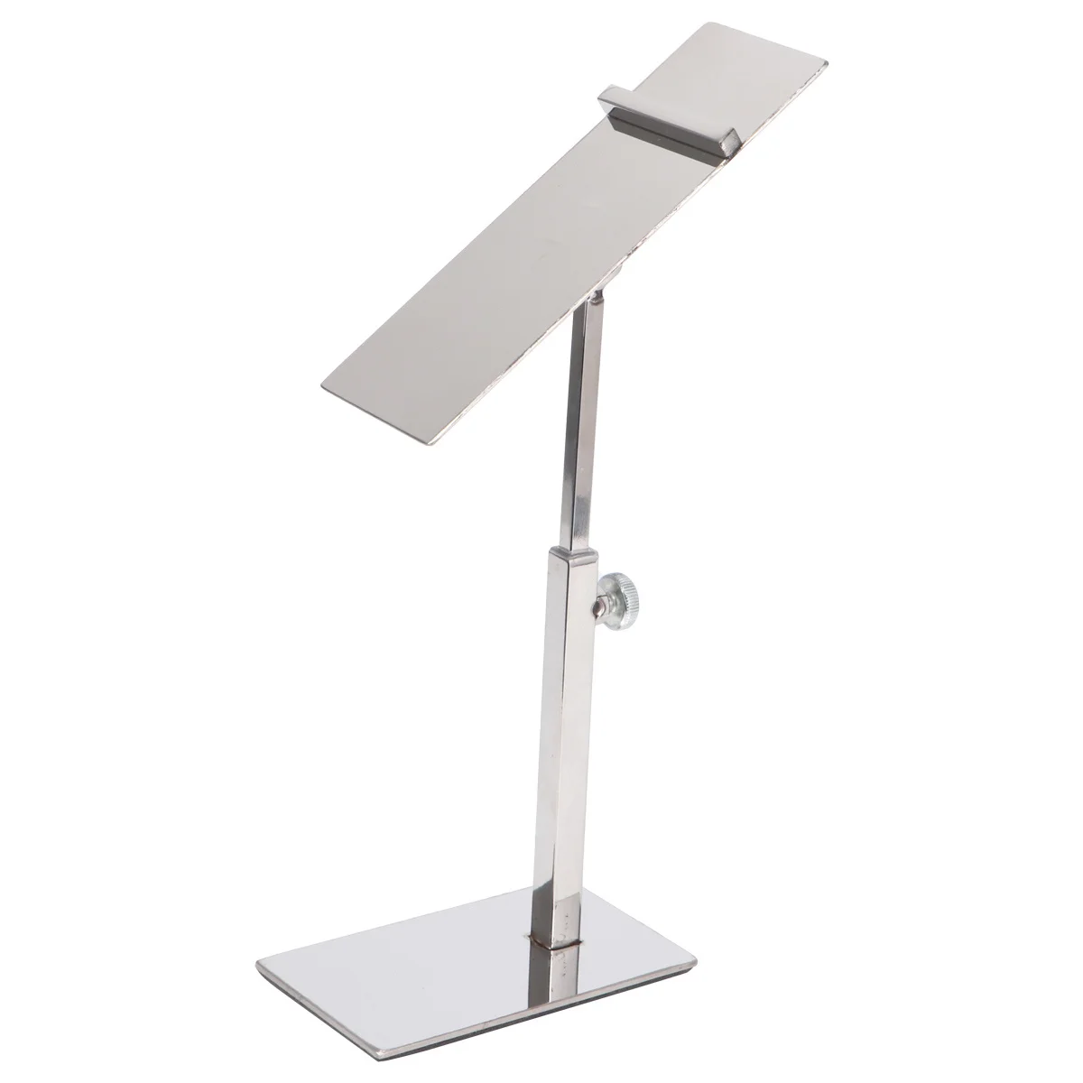

1pc Shoe Display Rack Stainless Steel Silver Simple Sturdy Metal Shoe Storage Stand For Home Mall Store Use High Heel Shoes