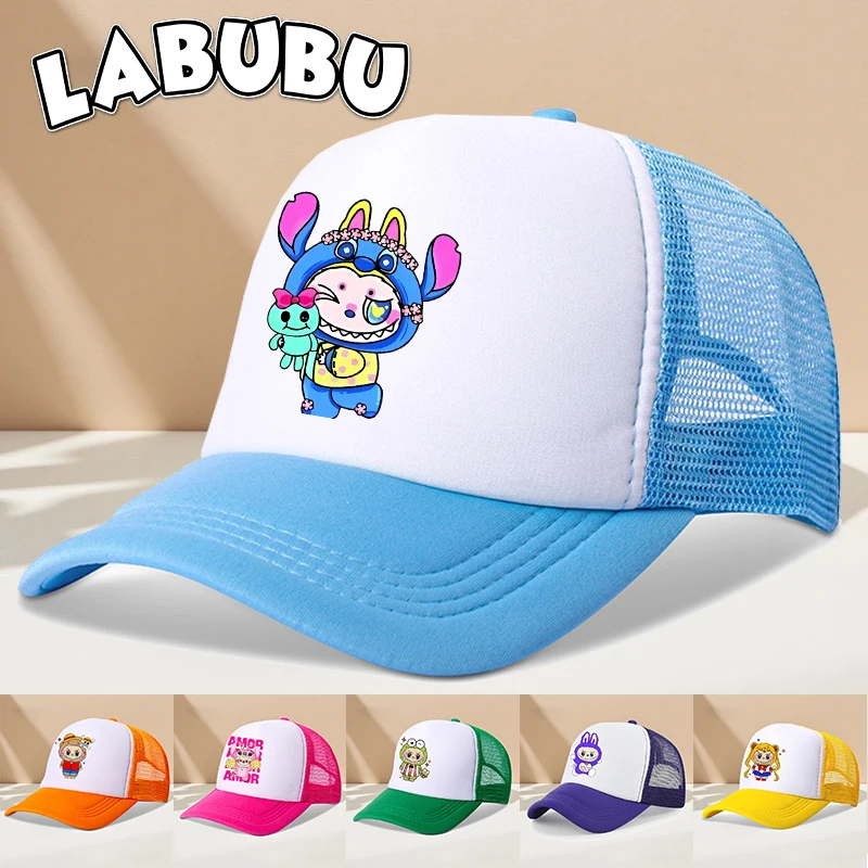 

Labubu Mesh Baseball Cap Cute Cartoon Leisure Printed Sun Hat Fashion Hip Hop Parent Child Hats Birthday Surprise Gift Sunbonnet