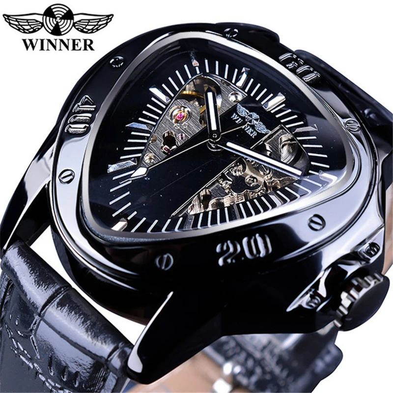 Forsining 516A Automatic Wristwatch Luxury Brand Gift For Male Triangle Bracelet Fashion Mechanical Watch Reloj Young