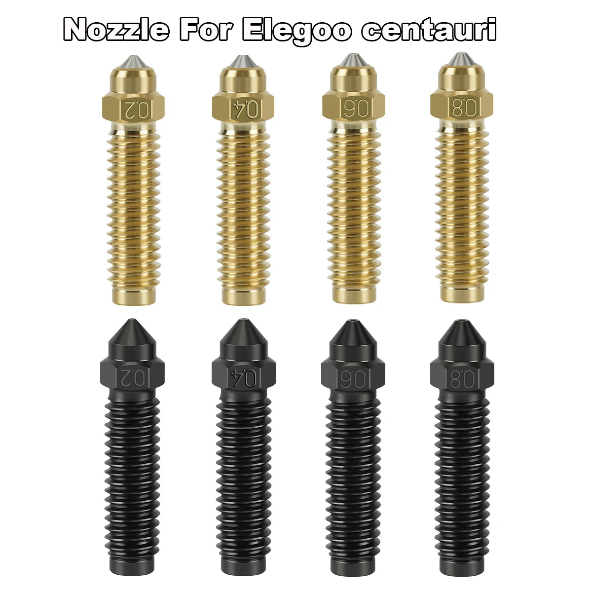 

Биметаллическое сопло для деталей 3D-принтера Elegoo Centauri, сопла из закаленной стали с горячим концом для печатающей головки Elegoo Centauri