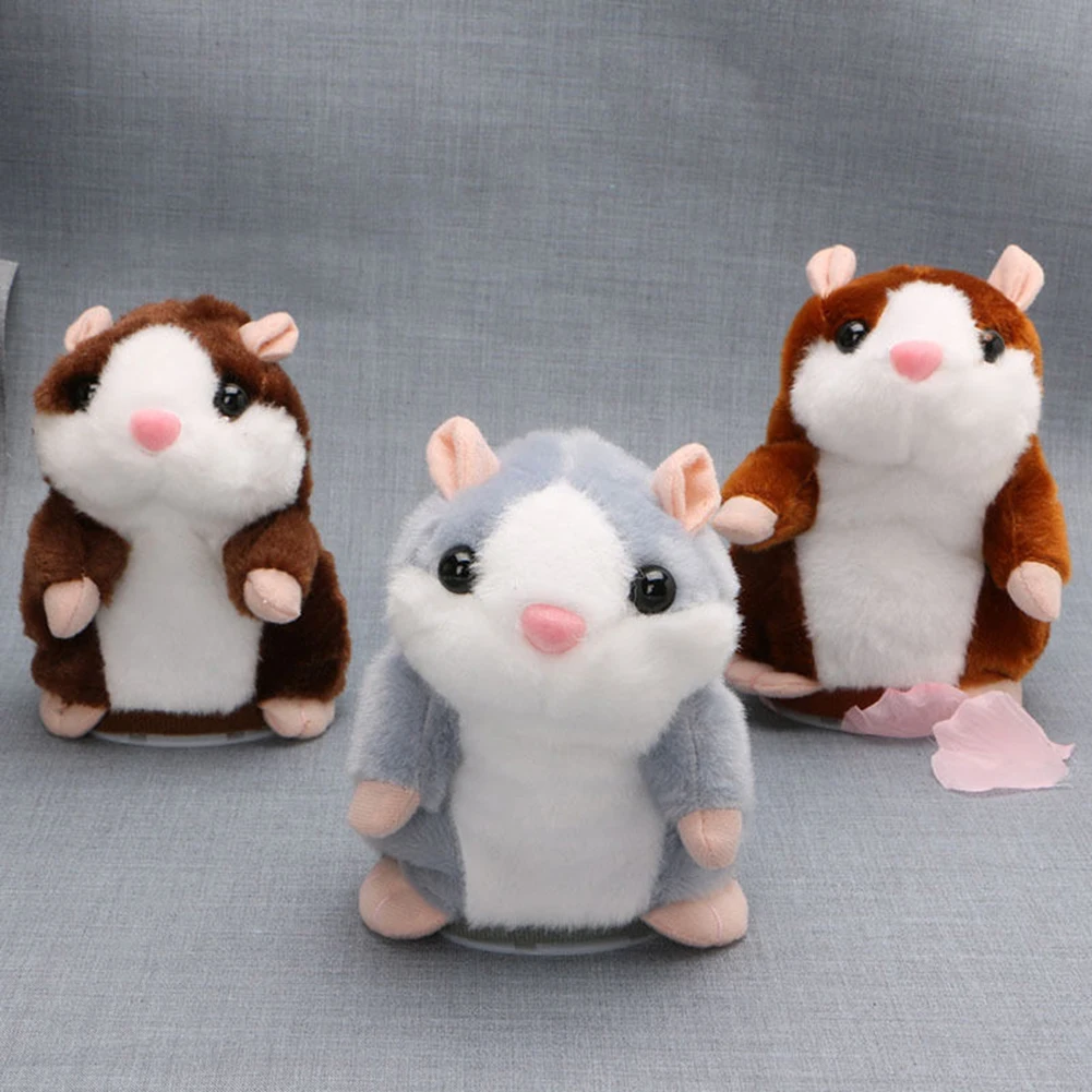 Creative Talking Hamster Talking Nod Hamster Mouse Record Chat Kids Plush Toy Electric Speak Sound Record Repeat Stuffed Hamster