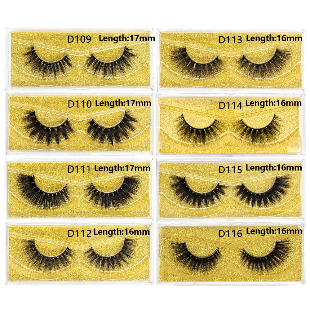 Großhandel Nerzwimpern 3D Flauschige Wispy 12mm-20mm Wimpern Natürliche Weiche Flauschige Falsche Wimpern 500 Stile Verfügbar – Detail 14