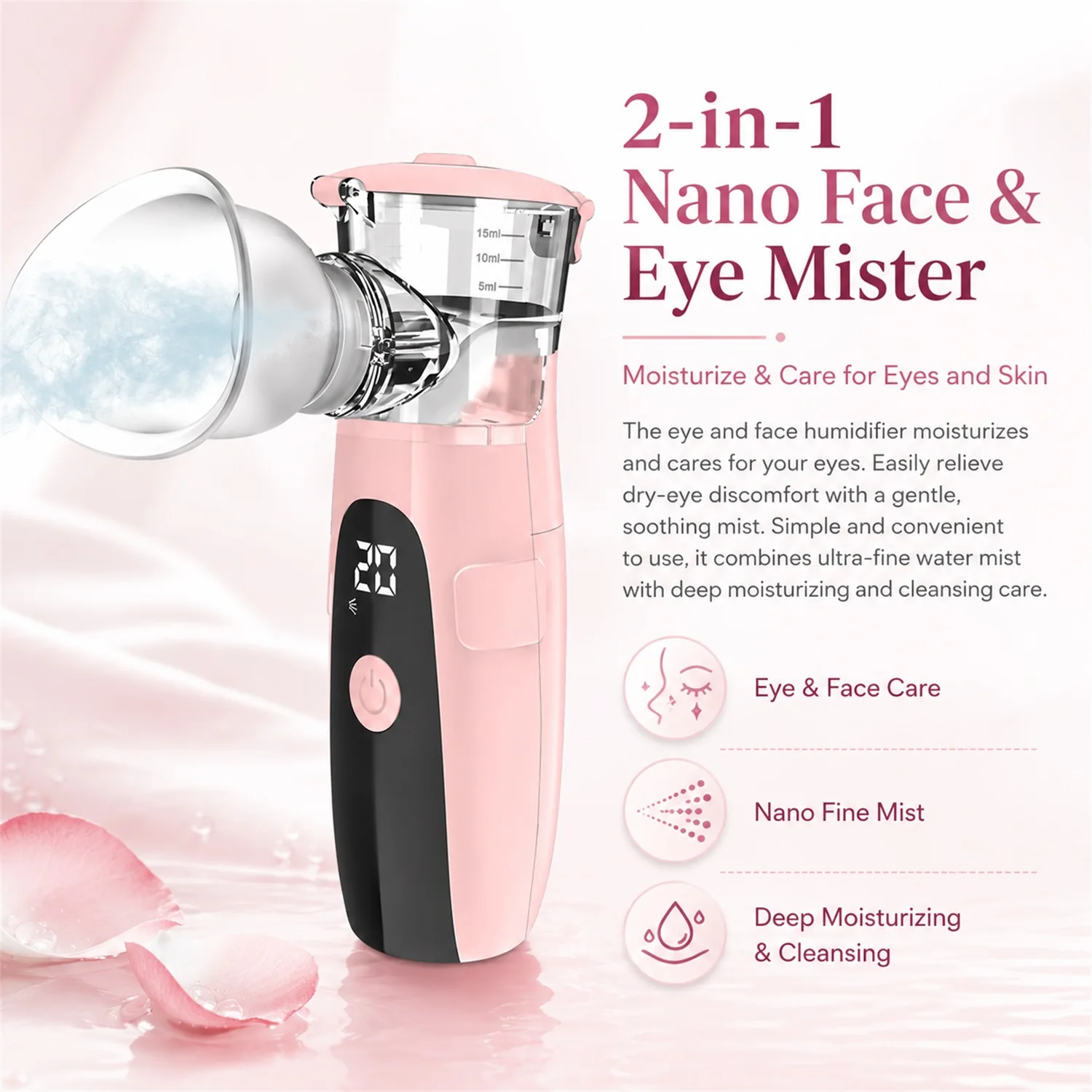 Eye Moisturizer Nebulizer Eye Wash Cleaning Eye Care Relieve Fatigue, Dry and astringent Eye Beauty Instrument