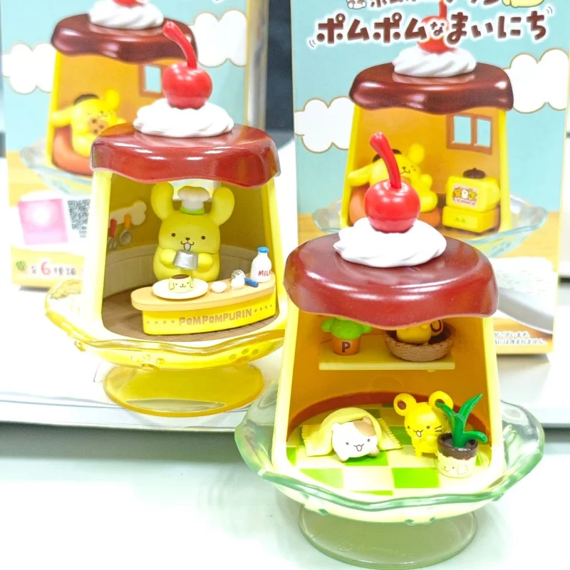 Rement Blind Box Miniature Scene Modeling Pudding Dog Daily Theme Desktop Ornaments Collectible Figures Toys & Hobbies