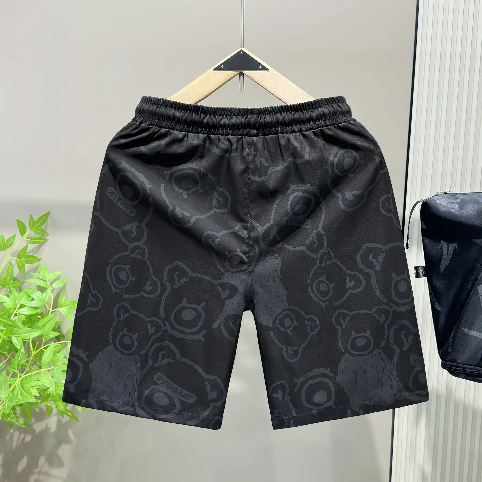 

Shorts for Men Quick Dry Board Black Man Short Pants Wide Loose Baggy Printed Floral Beach Stylish New in Pant 2025 Clothing Y2k