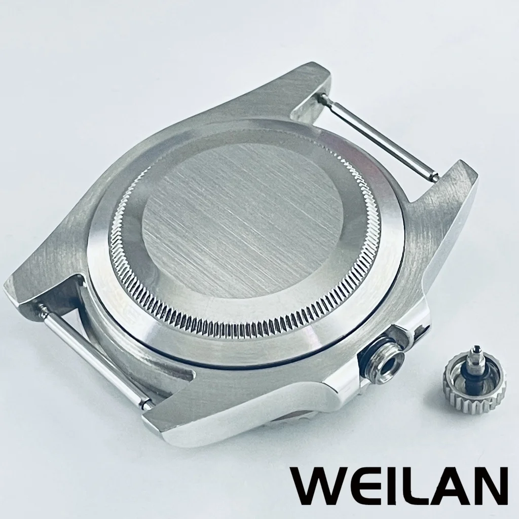 40mm Fit NH34 NH35 NH36 NH38 NH39 NH70 ETA2824 PT5000 Movement Silver Watch Case SUB GMT Aluminum Bezel Sapphire