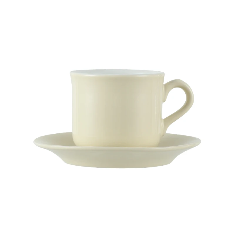 London Pottery 220ML white mug dish ceramic Coffee Cup & Saucer Sets tea cup set porcelain Cups and saucers
