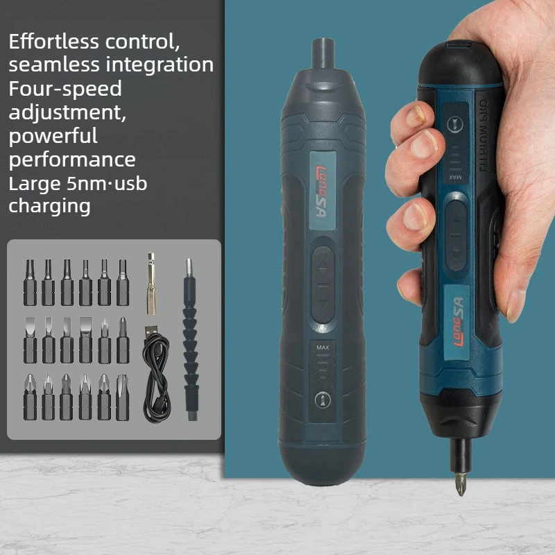 Cordless Electric Screwdriver Rechargeable Lithium Battery Mini Drill 3.6V Screwdriver Tools Set Household Maintenance Repair