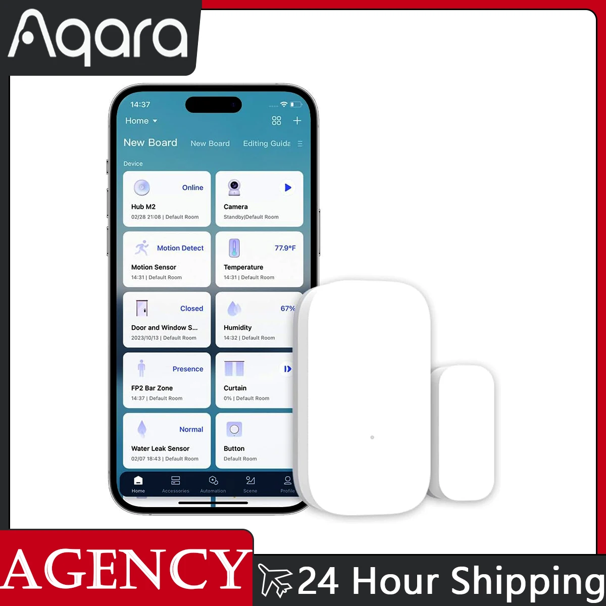 Aqara sensore finestra porta E1 Zigbee 3.0 MCCGQ14LM APP telecomando per Smart Home funziona con Xiaomi Mijia APP Apple HomeKit