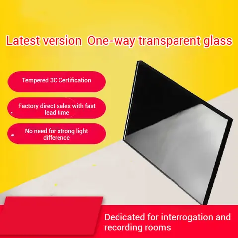 Tempered One-Way Vision Glass Two-Way Mirror Single-Sided Visible Glass Atomic Mirror Thousand-Layer Magic Mirror for Recording
