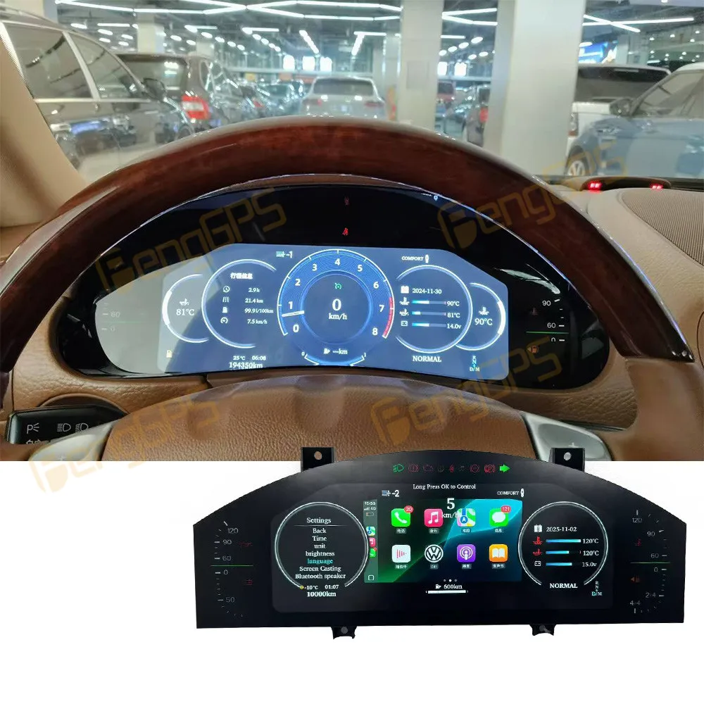 

Car LCD Dashboard Digital Cluster For Porsche Cayenne 2002-2009 Virtual Cockpit Instrument Speedometer With Carplay