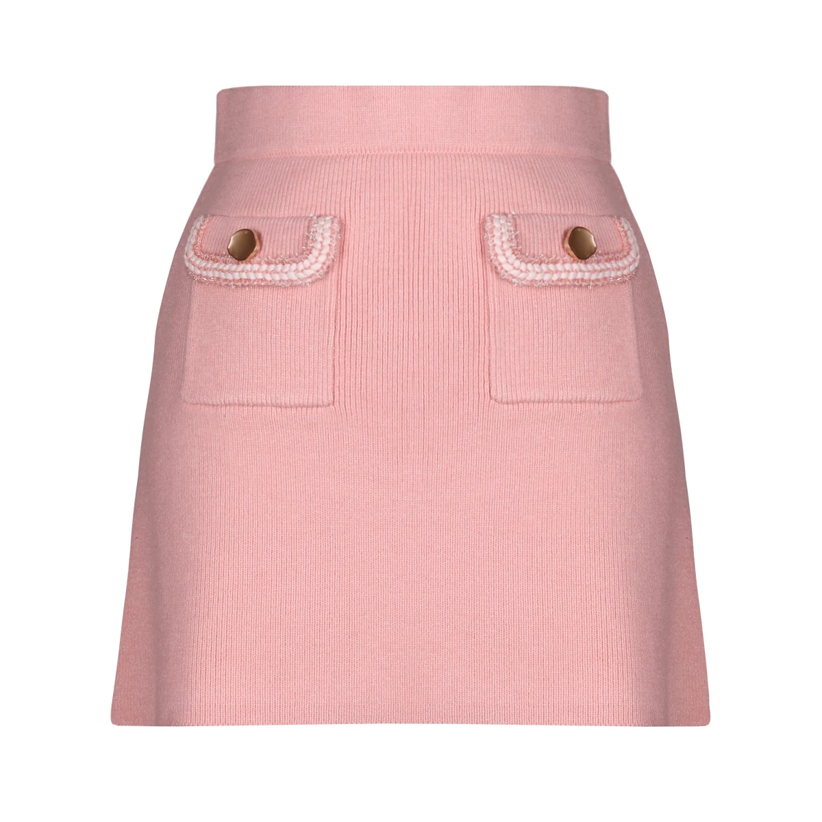 

Spring And Autumn New Fashionable Temperament Commuter Heavy Industry Knitted Long Sleeve Round Neck Top Coat+Half Skirt Set