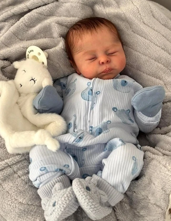 NPK 19inch  Unassembled Reborn Christopher Doll Kit DIY Doll Parts with Cloth Body Include
