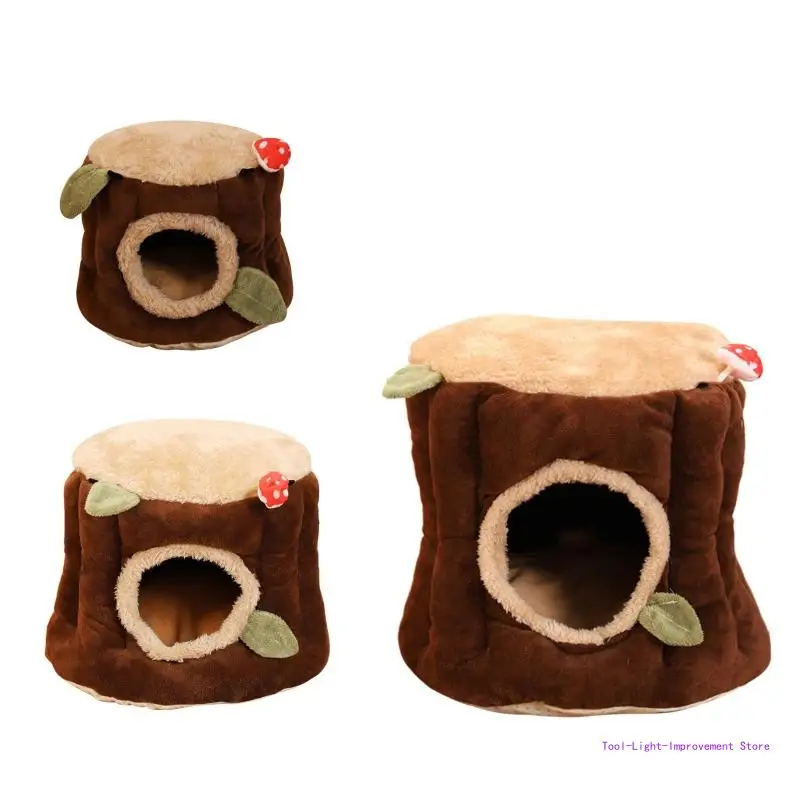 

C63E Bird Warm Nest Plush Tent Hanging Parrot Hammock Bed Hideout for Squirrel Ferret