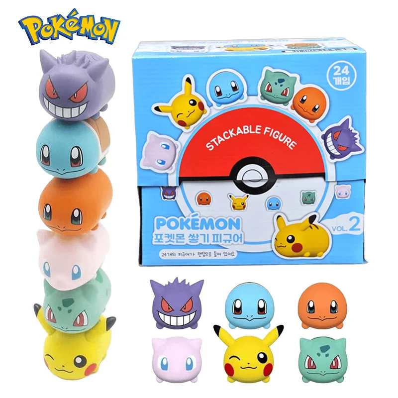 

Pokemon Blind Box Original Korean Version Stackable Figure Pikachu Gengar Squirtle Bulbasaur Collectible Anime Toy For Kids
