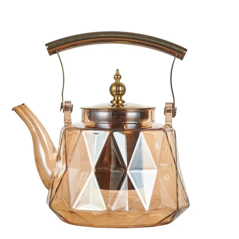 Hand Blown Glass Teapot with Ss Filter
