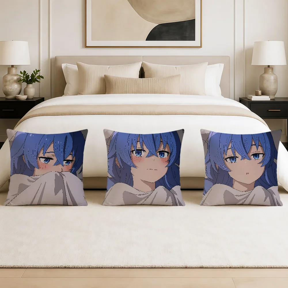 M-Mushoku T-Tensei cushion cover Double Sided soft Pillowcase hogar Sofa Living Room Home bed Decor pillowcovers Gift