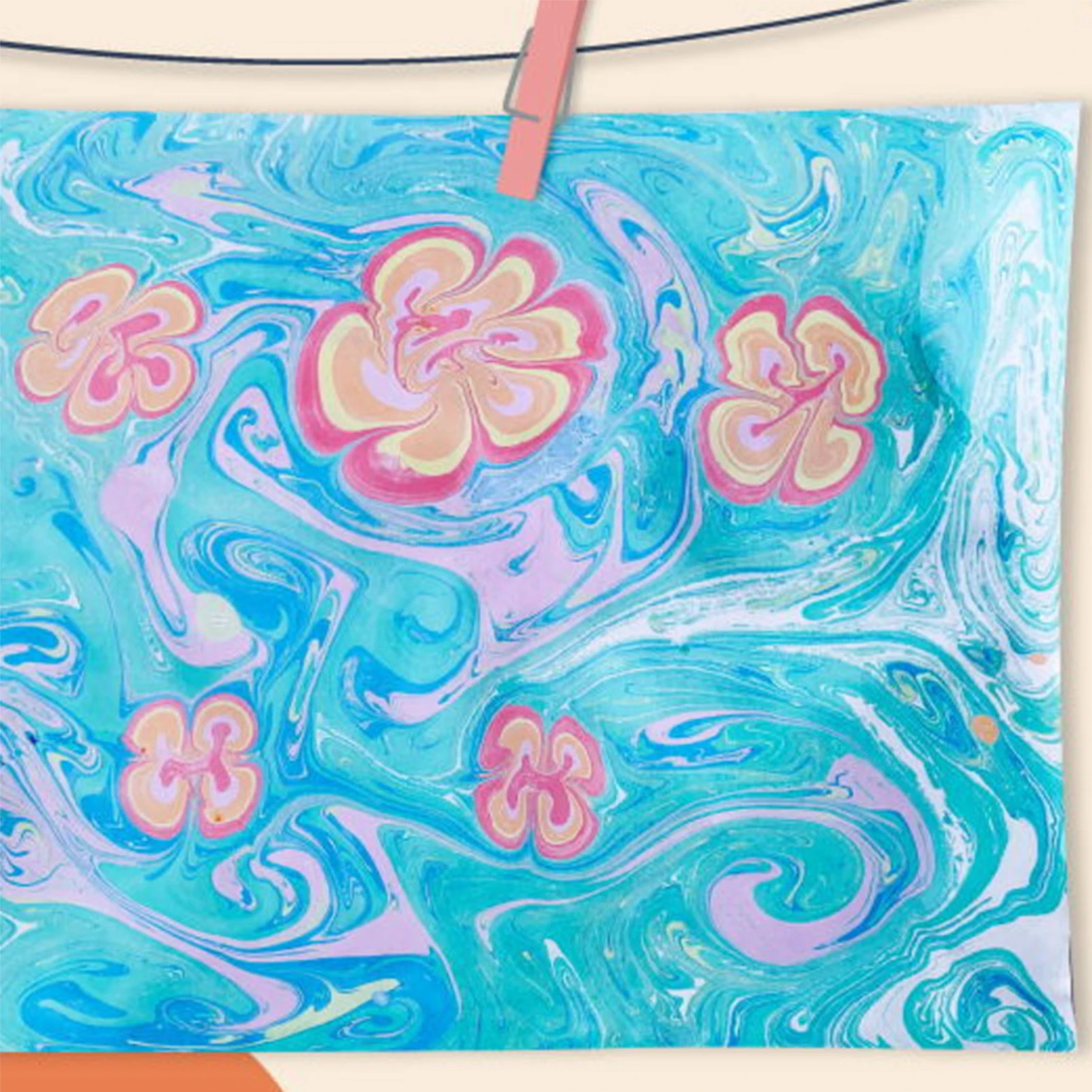 Water Marbling Painting DIY Toys Durable Interesting Children's Art Painting Supplies Great Preschool Gifts for Girls and Boys