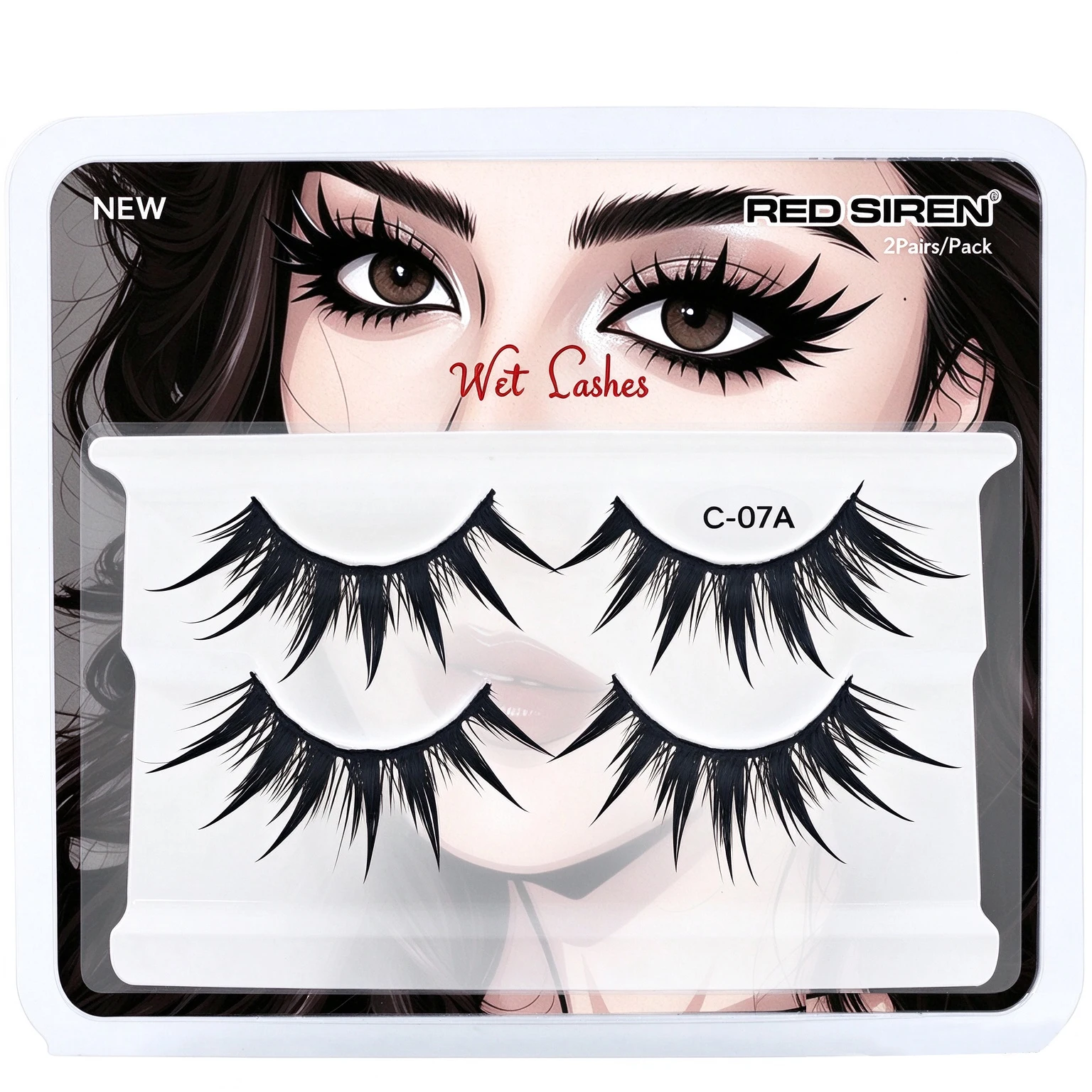 Cosplay Falsche Wimpern 2 Paare/paket Nass Streifen Wimpern Mit Spikes Neue Frau Make-Up Manga Wimpern – Detail 7
