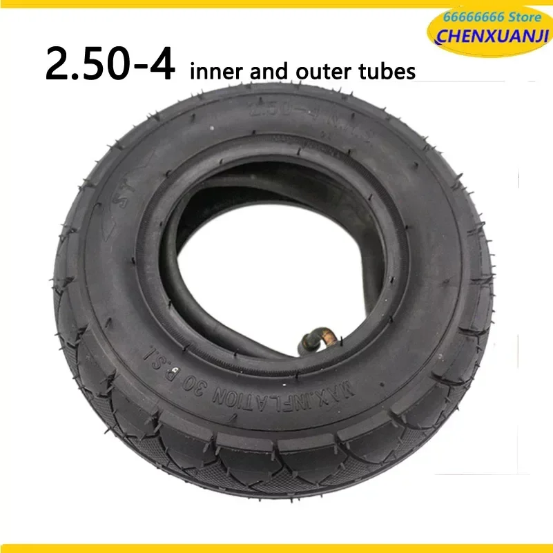 Шина 2,50*4 с внутренней трубкой, изогнутый клапан, пневматическая ручная тележка/тележка, электрический и газовый скутер, велосипед 2,50-4 шины