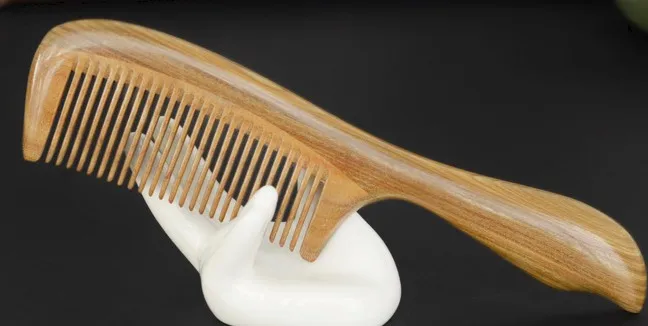 Real sandalwood comb Natural scalp massage comb Practical pointed thick handle sandalwood comb