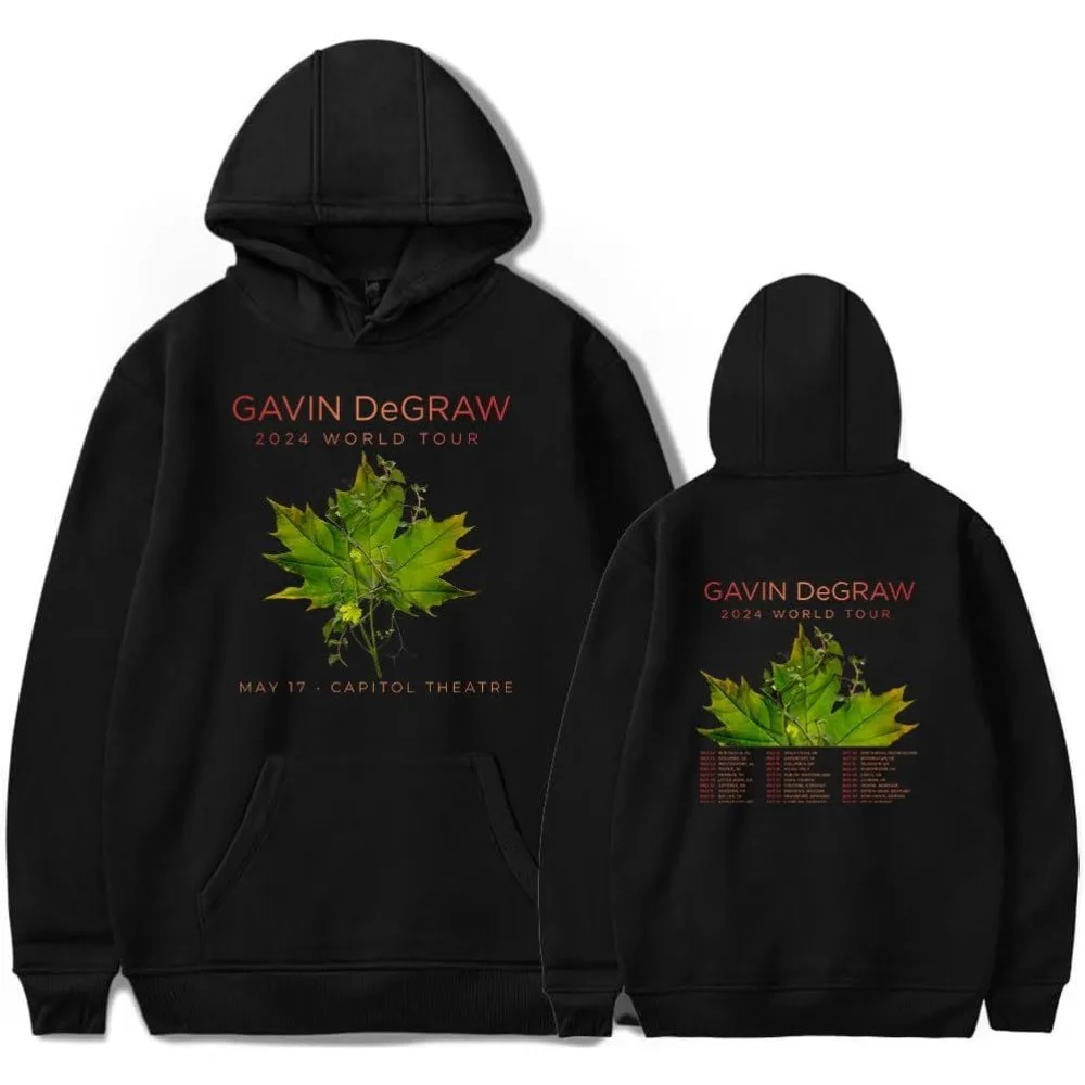 Gavin DeGraw 2024 World Tour Merch Hoodies Unisex Hooded Sweatshirt Casual Clothing