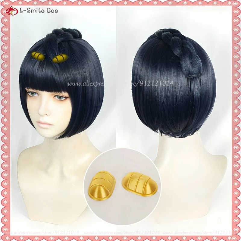 

Bruno Cosplay Wig Golden 35CM Blue Black Wigs For Costumes Anime Cosplay Wig Heat Resistant Synthetic Hair Halloween Christmas
