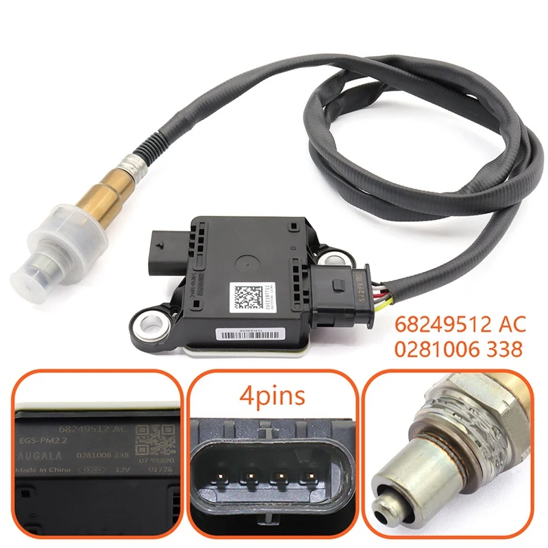 

68249512 AC 0281006 338 PM Particulate Matter Sensor For Jeep Grand Cherokee Ram 1500 2500 3500 Parts Accessories