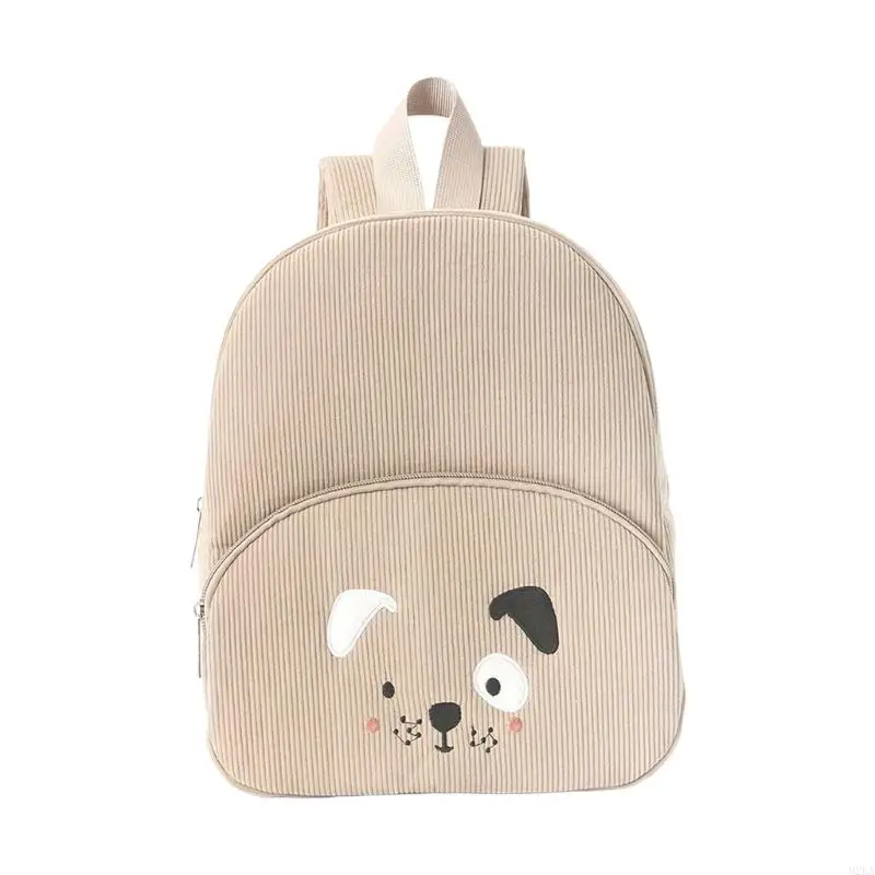 2026 New Large Capacity Student Backpack With Adorable Bear Design Soft Corduroy Fabric For Daily Use